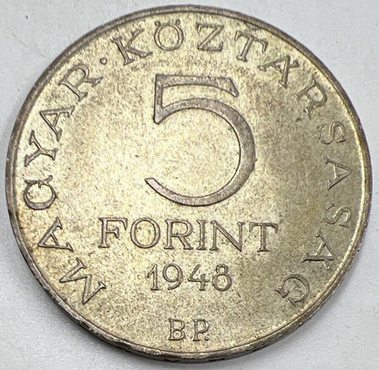 1948-BP 5 Forint | Hungary Silver Coin | Collectable Grade | a900
