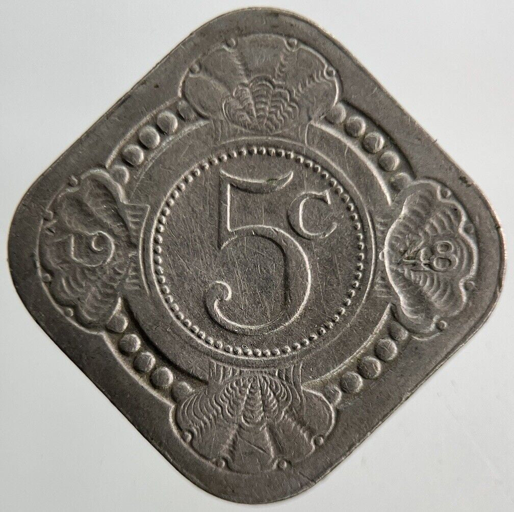 1948 Netherlands 5 Cents Coin | Fine Collectable Grade