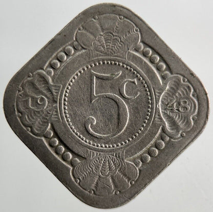 1948 Netherlands 5 Cents Coin | Fine Collectable Grade
