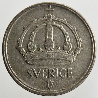 1948 Sweden 25 Ore Silver Coin | Fine Collectable Grade