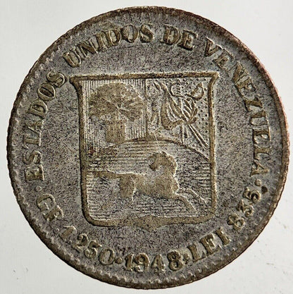 1948 Venezuela 25 Centimos Silver Coin | Collectable Grade