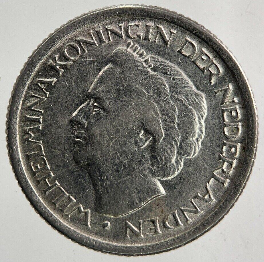 1948 Netherlands 25 Cents Coin | Fine Collectable Grade