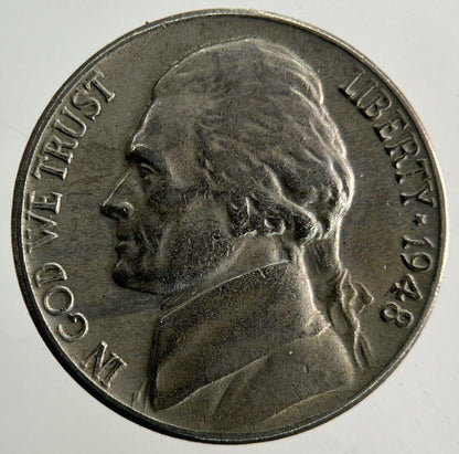 1948 US USA Jefferson Nickel Coin | Fine Collectable Grade
