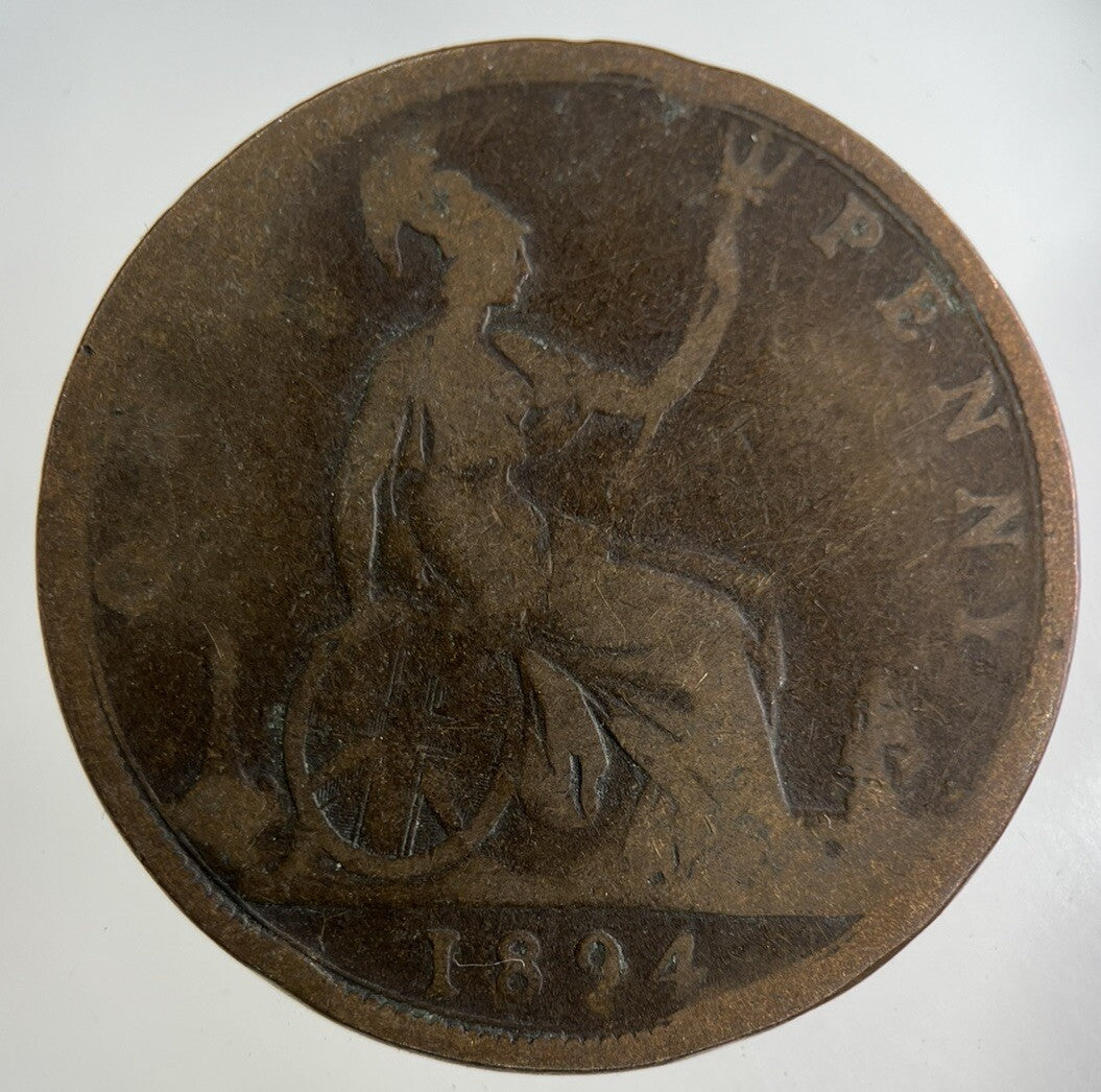 1894 Victoria One Penny Coin | Collectable Grade