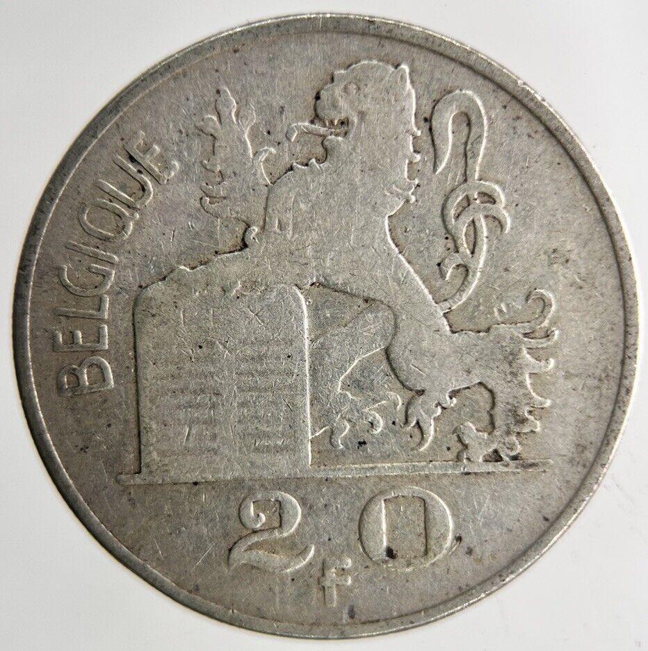 1949 Belgium 20 Francs Silver Coin | Fine Collectable Grade