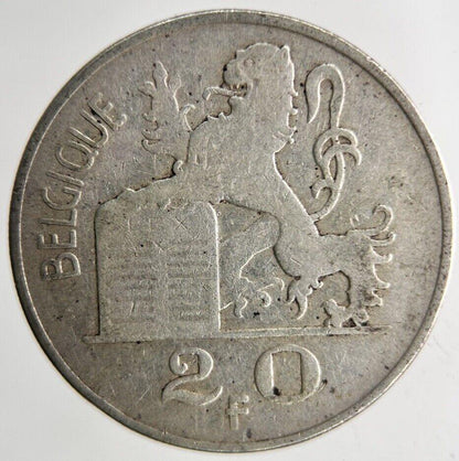1949 Belgium 20 Francs Silver Coin | Fine Collectable Grade