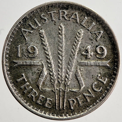 1949 Australia Threepence Silver Coin | Fine Collectable Grade | a8728
