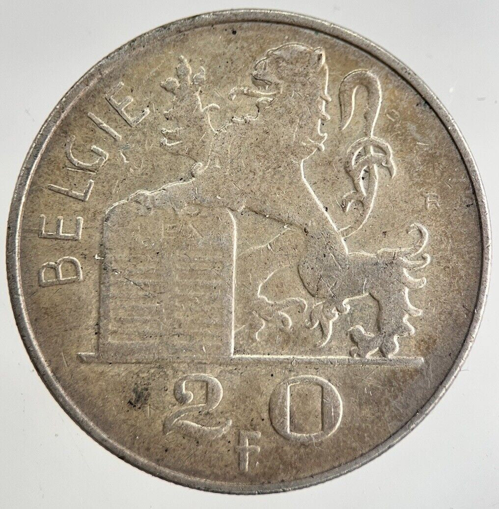 1949 Belgium 20 Francs Silver Coin | Fine Collectable Grade | a8772