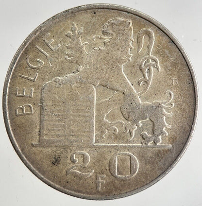 1949 Belgium 20 Francs Silver Coin | Fine Collectable Grade | a8772