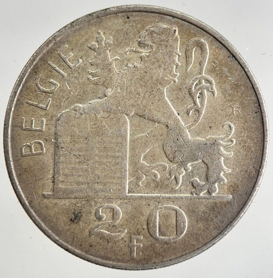 1949 Belgium 20 Francs Silver Coin | Fine Collectable Grade | a8772