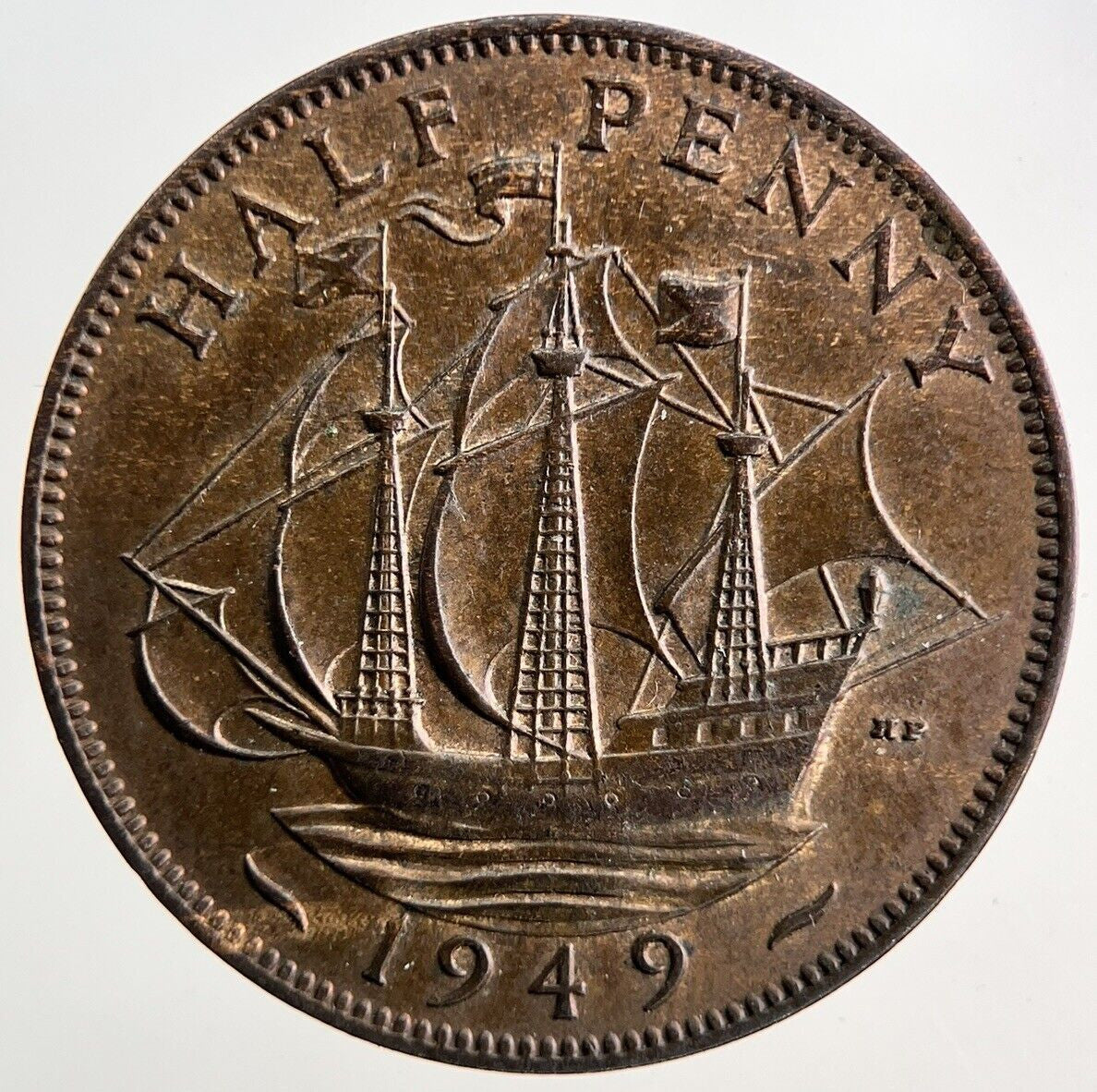 1949 George VI Half-Penny Coin | Very Fine Grade