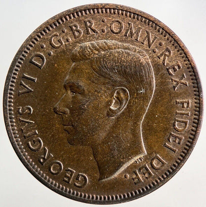 1949 George VI Half-Penny Coin | Very Fine Grade