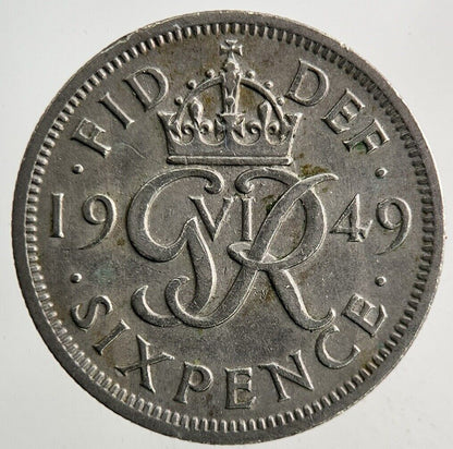 1949 George VI Sixpence Coin | Fine Collectable Grade