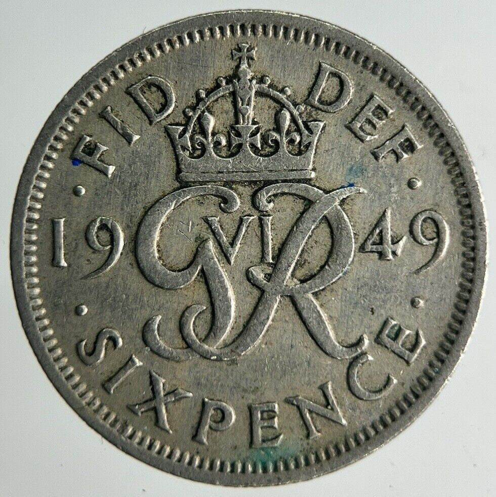 1949 George VI Sixpence Coin | Fine Collectable Grade