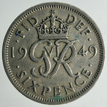 1949 George VI Sixpence Coin | Fine Collectable Grade