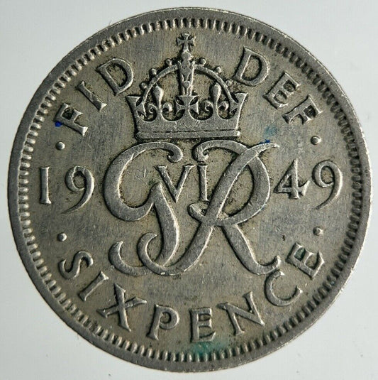 1949 George VI Sixpence Coin | Fine Collectable Grade