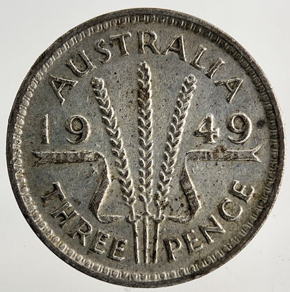 1949 Australia Threepence Silver Coin | Fine Collectable Grade
