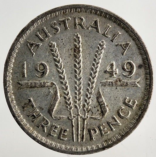 1949 Australia Threepence Silver Coin | Fine Collectable Grade