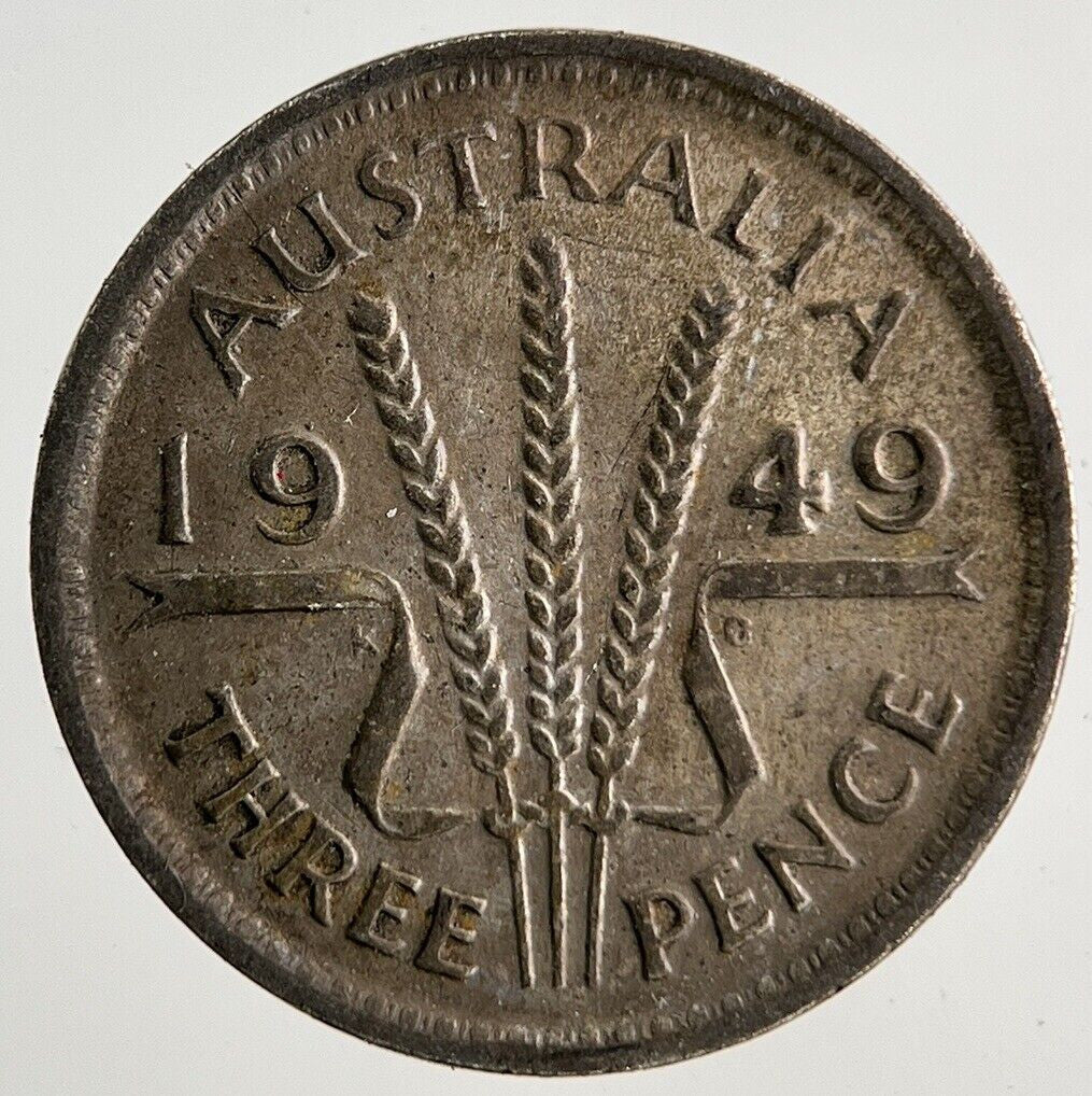 1949 Australia Threepence Silver Coin | Fine Collectable Grade