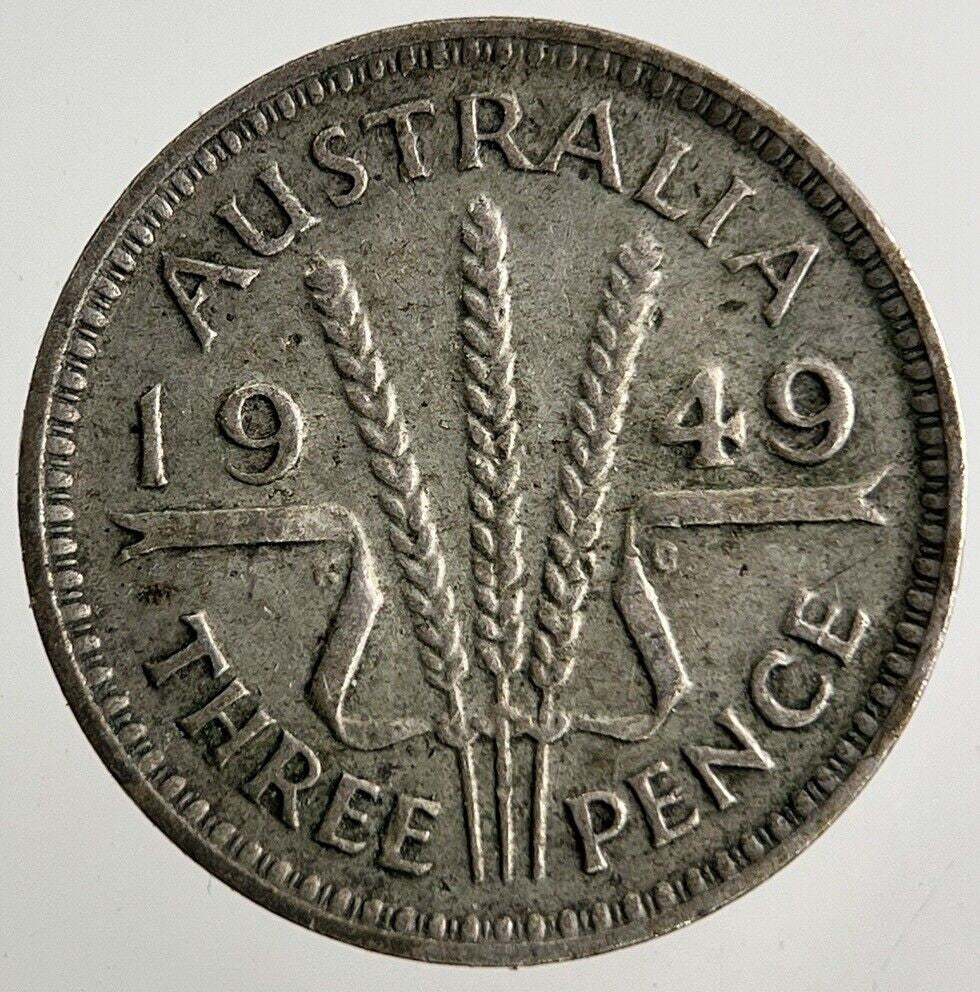 1949 Australia Threepence Silver Coin | Fine Collectable Grade