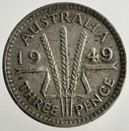 1949 Australia Threepence Silver Coin | Fine Collectable Grade