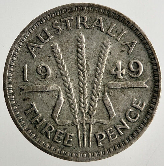 1949 Australia Threepence Silver Coin | Fine Collectable Grade