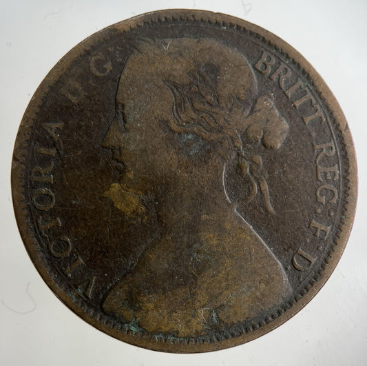 1863 Victoria One Penny Coin | Collectable Grade