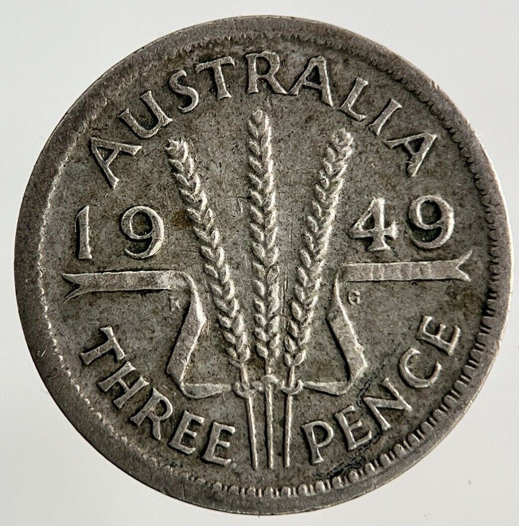 1949 Australia Threepence Silver Coin | Fine Collectable Grade