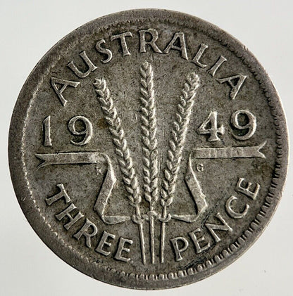 1949 Australia Threepence Silver Coin | Fine Collectable Grade