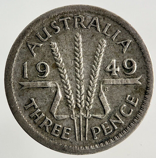 1949 Australia Threepence Silver Coin | Fine Collectable Grade