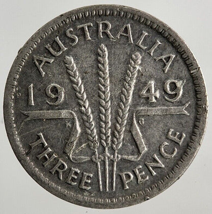 1949 Australia Threepence Silver Coin | Fine Collectable Grade