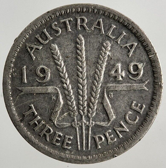 1949 Australia Threepence Silver Coin | Fine Collectable Grade