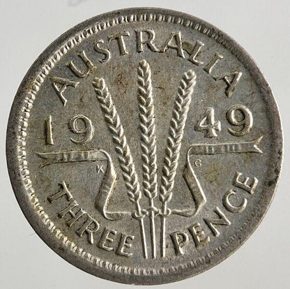 1949 Australia Threepence Silver Coin | Fine Collectable Grade