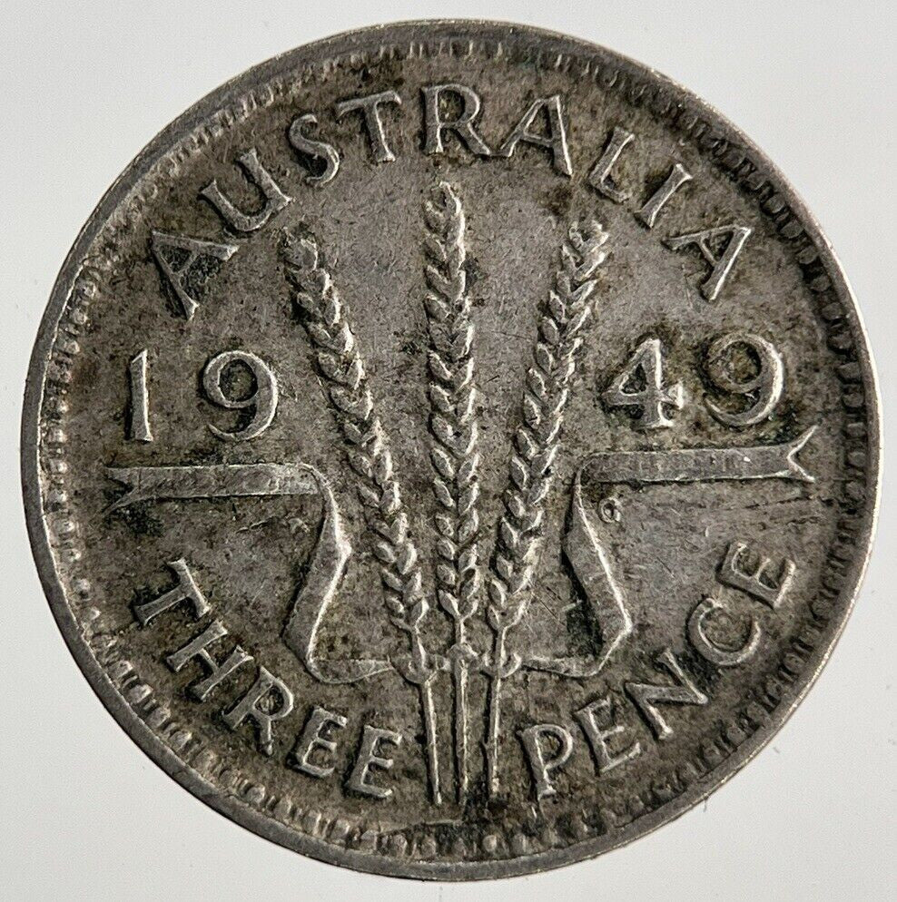 1949 Australia Threepence Silver Coin | Fine Collectable Grade