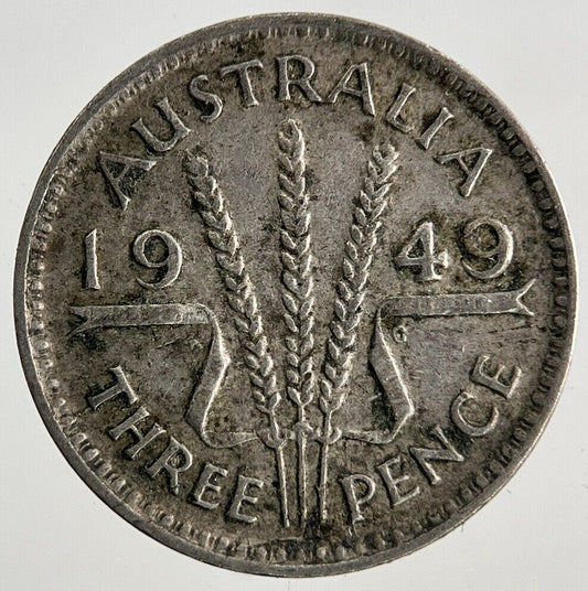 1949 Australia Threepence Silver Coin | Fine Collectable Grade