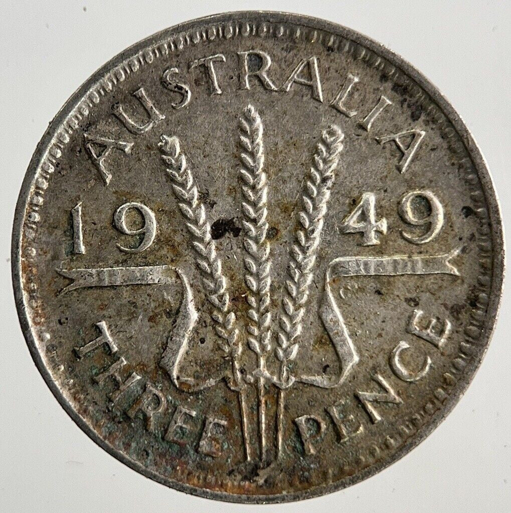 1949 Australia Threepence Silver Coin | Fine Collectable Grade