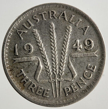 1949 Australia Threepence Silver Coin | Fine Collectable Grade