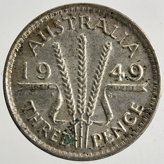1949 Australia Threepence Silver Coin | Fine Collectable Grade
