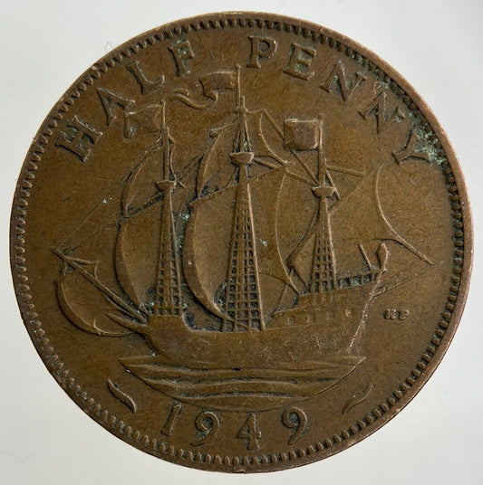 1949 George VI Half-Penny Coin | Collectable Grade
