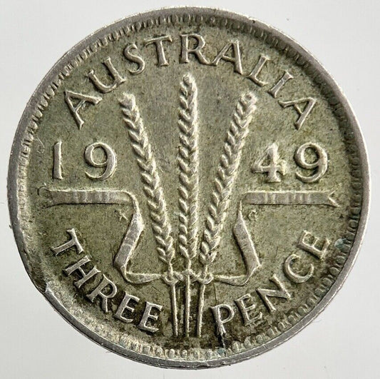1949 Australia Threepence Silver Coin | Fine Collectable Grade