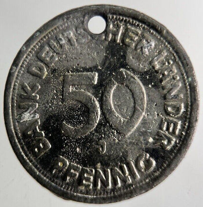 1949 Germany 50 Pfennig Coin | Fine Collectable Grade