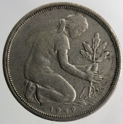 1949 Germany 50 Pfennig Coin | Fine Collectable Grade