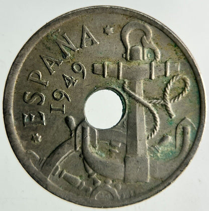 1949 Spain 50 Centimos Coin | Fine Collectable Grade