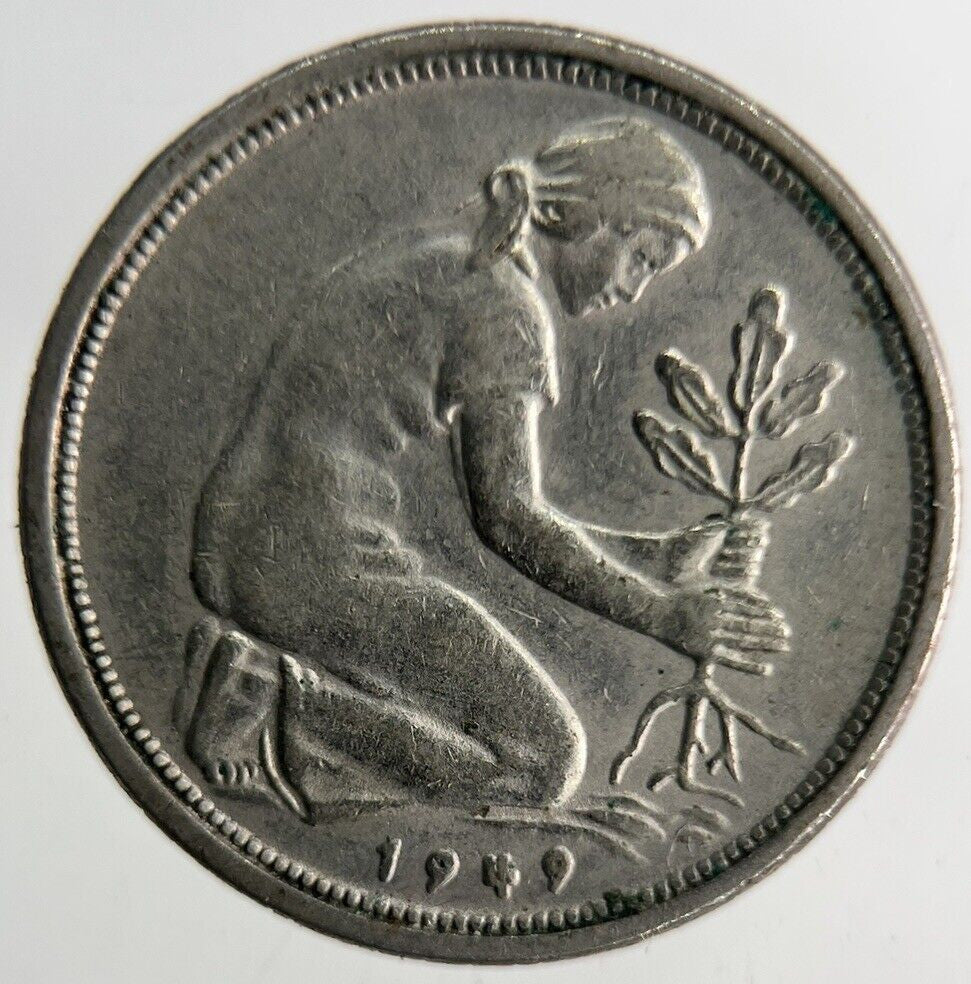 1949 Germany 50 Pfennig Coin | Fine Collectable Grade