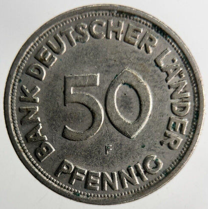 1949 Germany 50 Pfennig Coin | Fine Collectable Grade