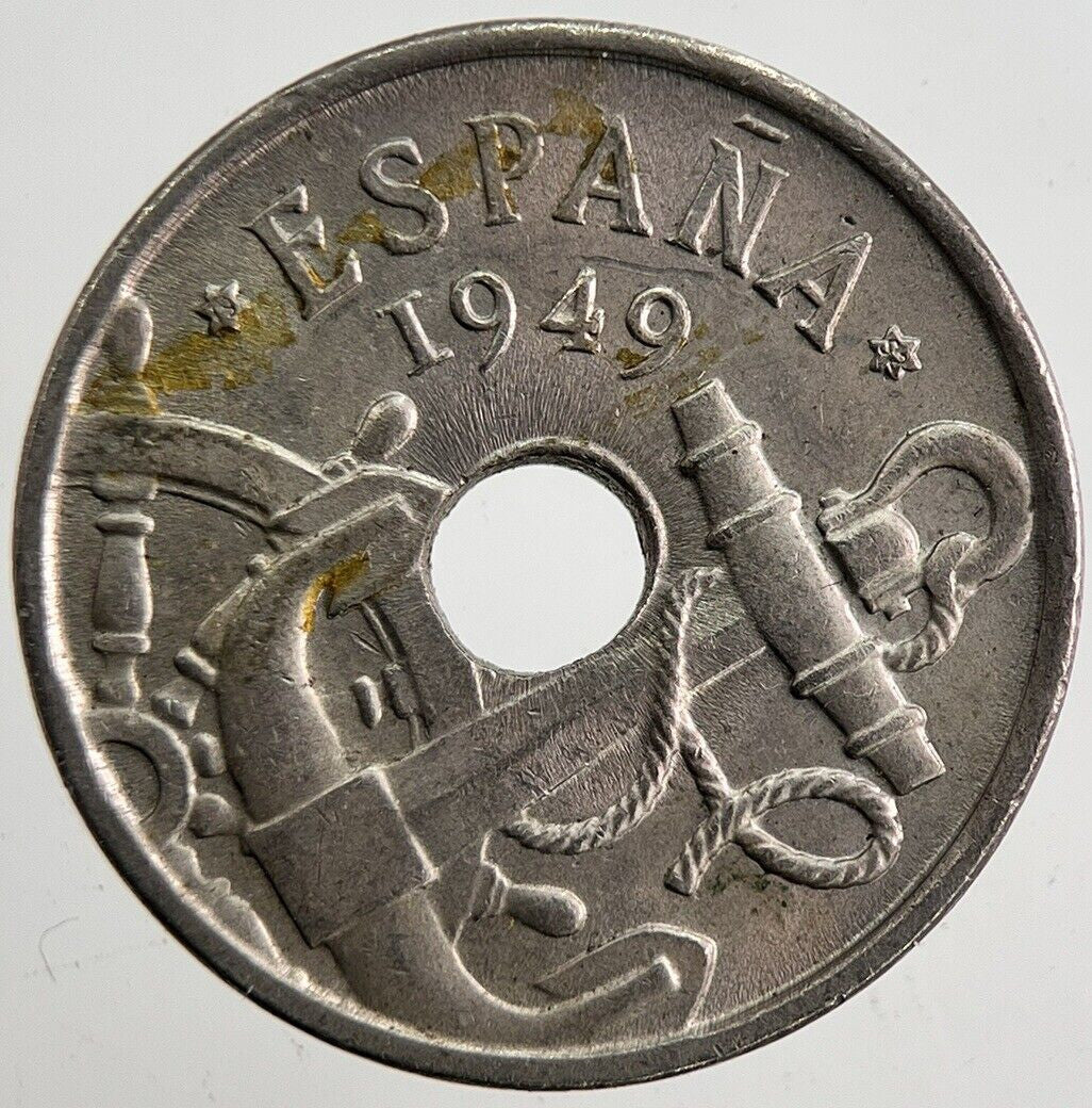 1949 Spain 50 Centimos Cents Coin | Fine Collectable Grade | a4749