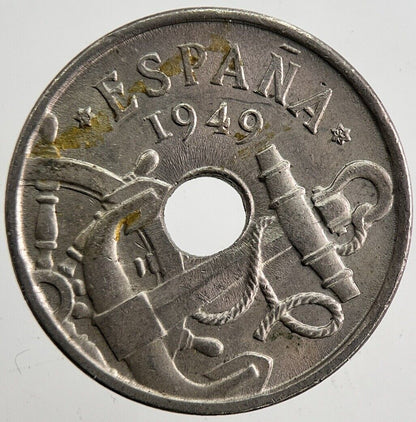 1949 Spain 50 Centimos Cents Coin | Fine Collectable Grade | a4749