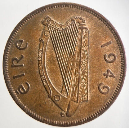 1949 Irish Penny Coin | Very High Grade | a4736