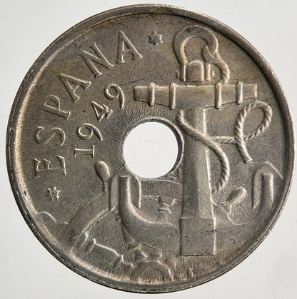 1949 Spain 50 Cents Centimos Coin | Fine Collectable Grade | a6666
