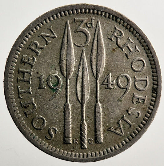 1949 Rhodesia Africa Threepence Coin | Collectable Grade | a3625